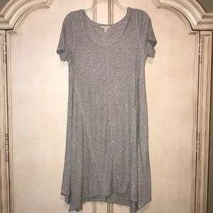 Bordeaux grey short sleeve dress